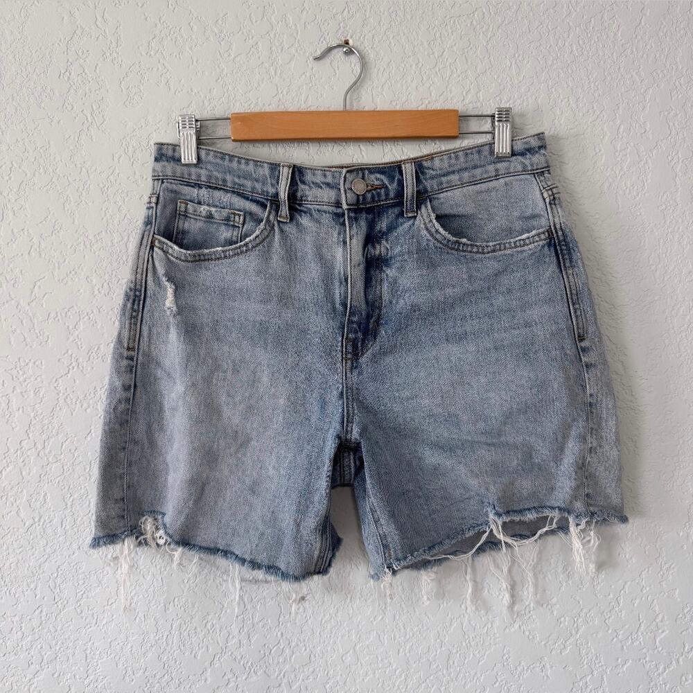 vervet medium wash high waisted denim mom shorts size medium